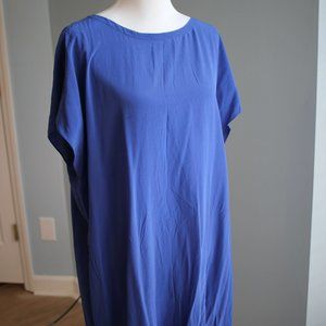 Flowy 100% Silk Royal Blue Dress